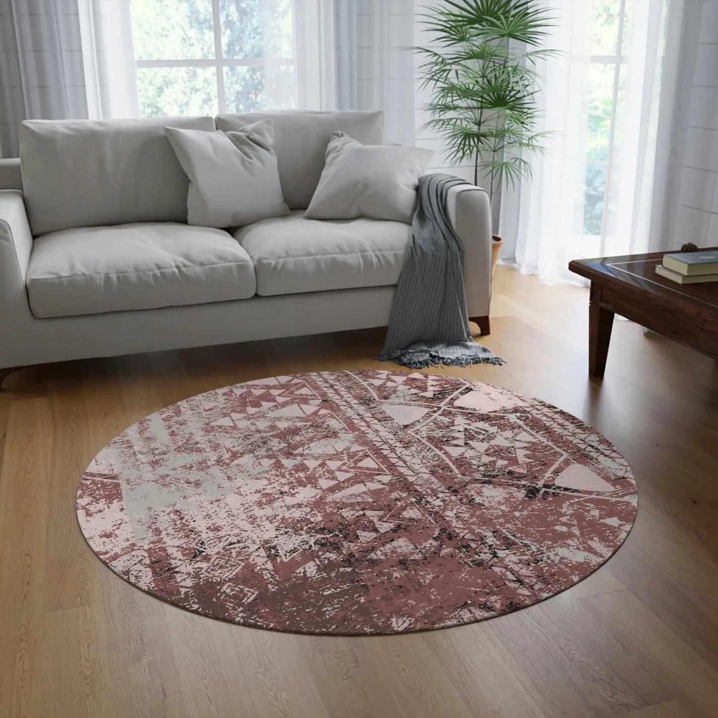 Meditation Multi-Purpose Designer Round Rug AZTEC Londecor