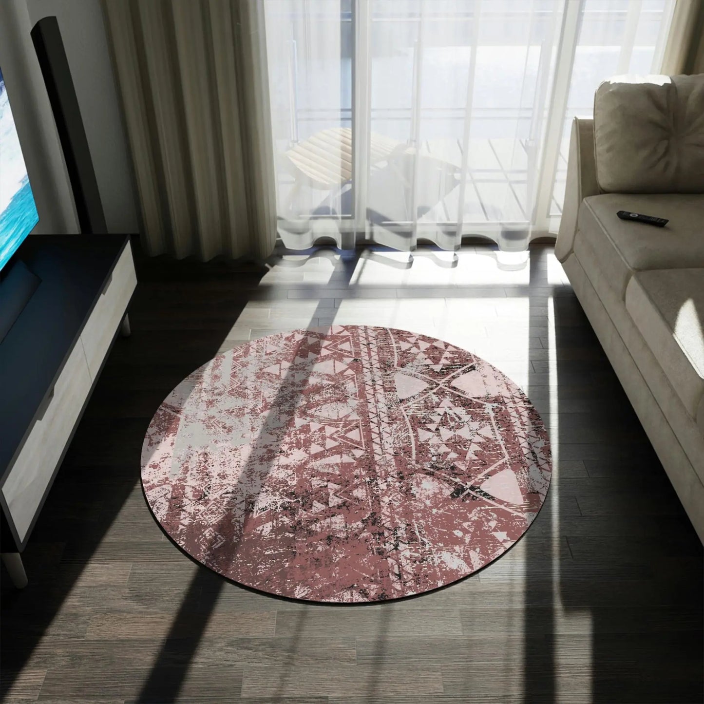 Meditation Multi-Purpose Designer Round Rug AZTEC Londecor