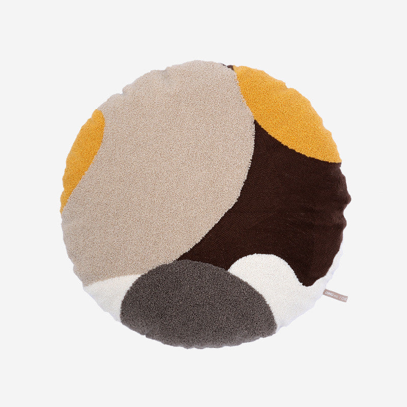 Geometric Color Block Art Embroidery Modern Minimalist Sofa Living Room Pillow Londecor