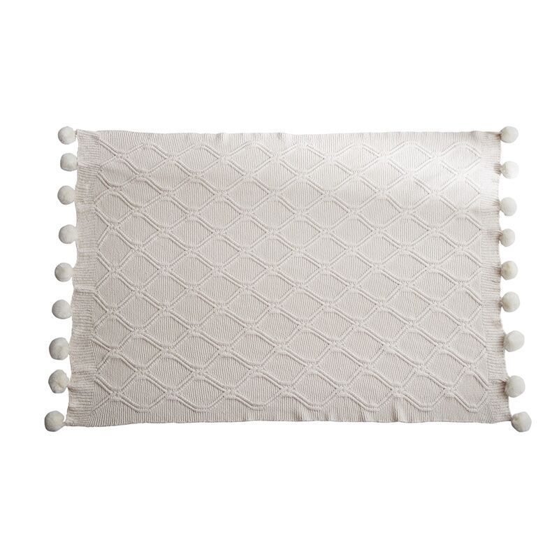 Chenille knitted blanket/Throw