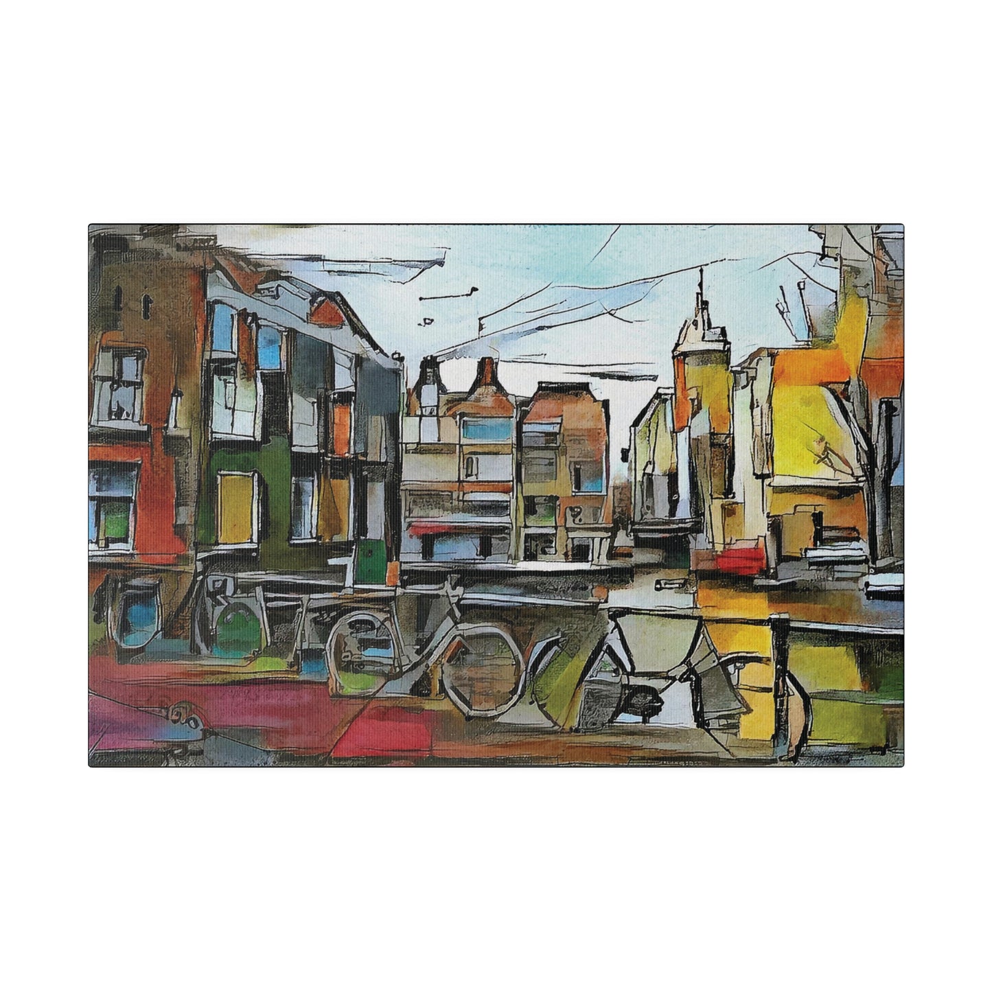 Walks in Amsterdam Canvas  Printify