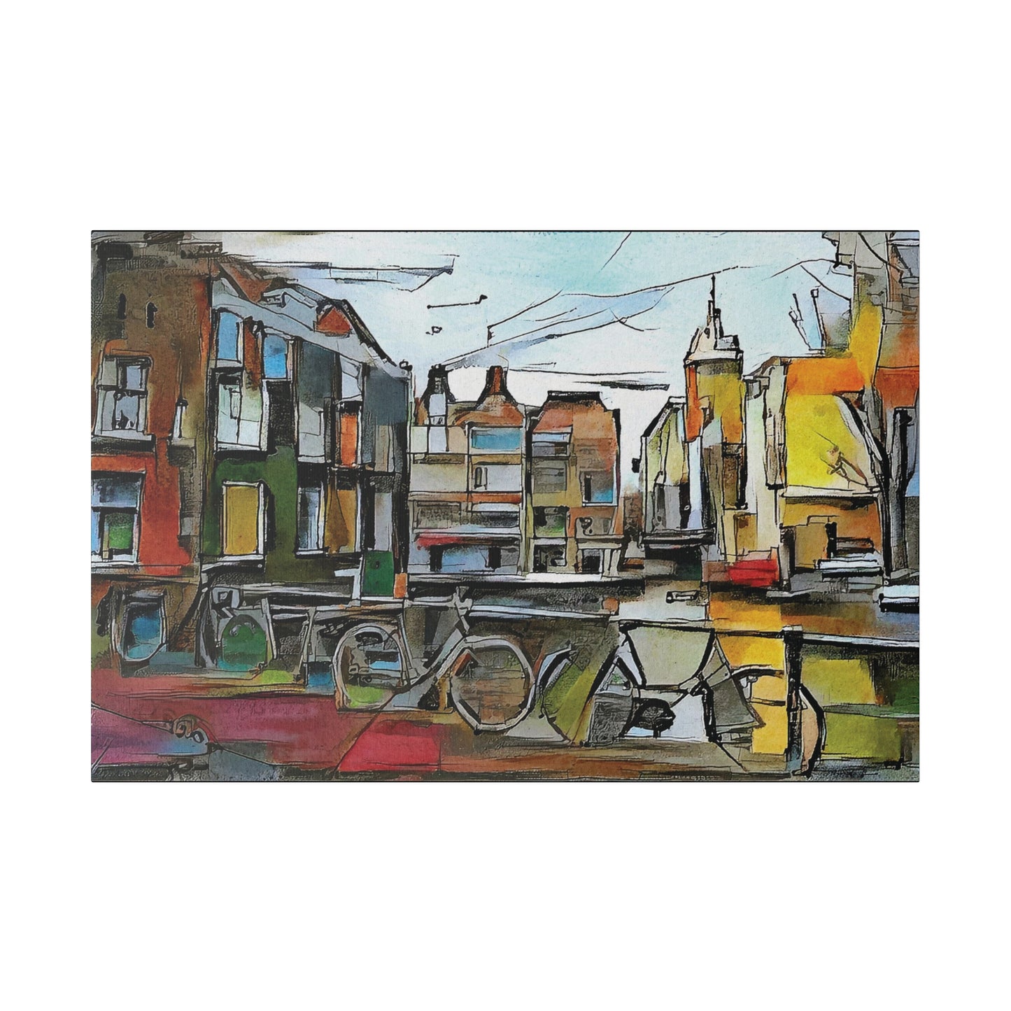 Walks in Amsterdam Canvas  Printify