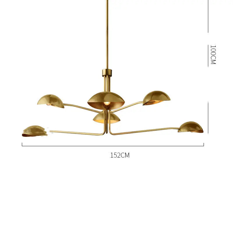 Minimalist Full Copper Creative Fashion Chandelier Londecor