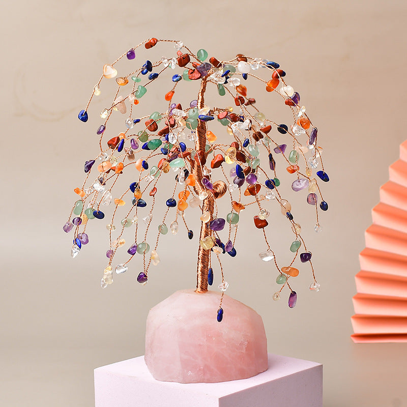 Natural Crystal Base Fortune Tree