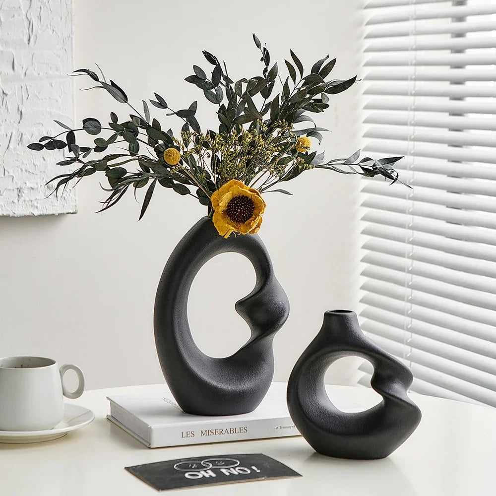 Minimalist Ceramic Vase: Aura | Modern Home Decor (Light Luxury, Nordic)