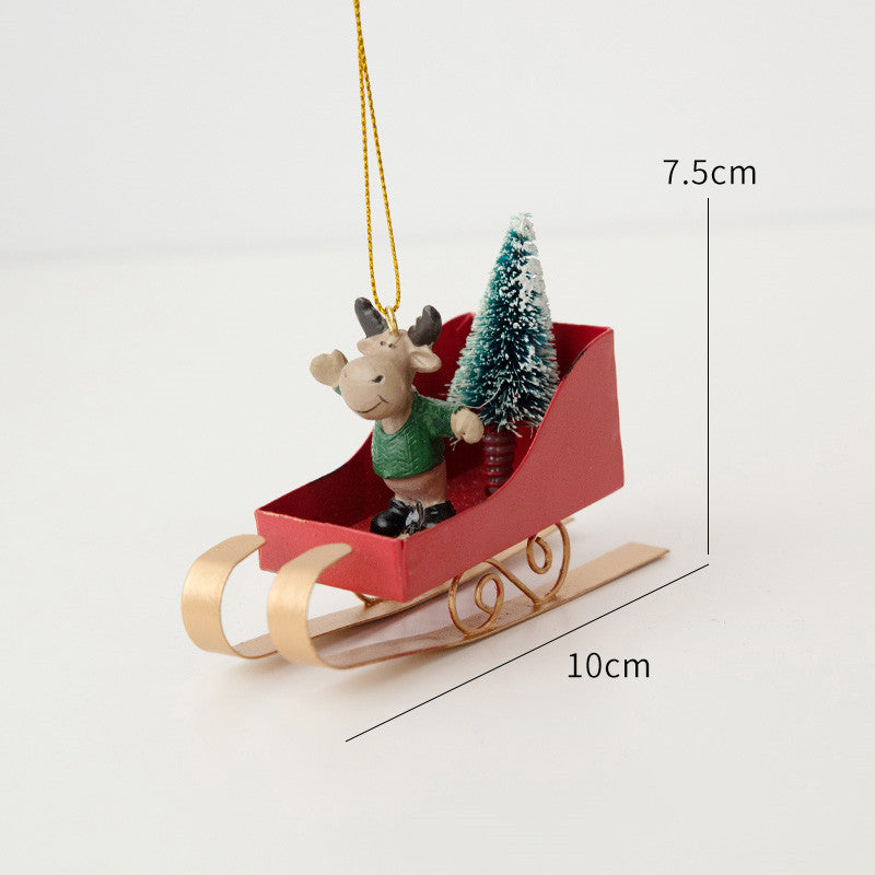 Sled Santa Christmas Tree Decoration Pendant Londecor