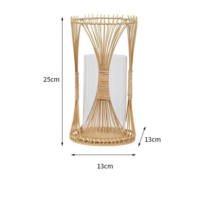 Rattan Candle Holder Living Room Bedroom Balcony Londecor