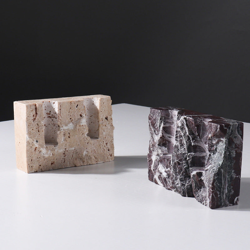 Product information: Material: Marble Size: yellow cave type a ZT0181HD, yellow cave type B ZT0182HD,Rosso Lepanto type a ZT0181ZL,Rosso Lepanto type B ZT0182ZL Process: Polishing Packing list: Candle Holder×1pc Product Image: Stone Candle Holder