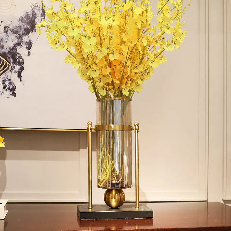 Modern Light Luxury Style Marble Vase Decoration Living Room Flower Arrangement Londecor