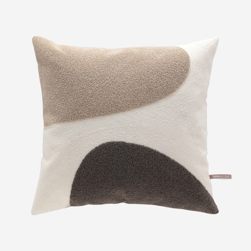 Geometric Color Block Art Embroidery Modern Minimalist Sofa Living Room Pillow Londecor