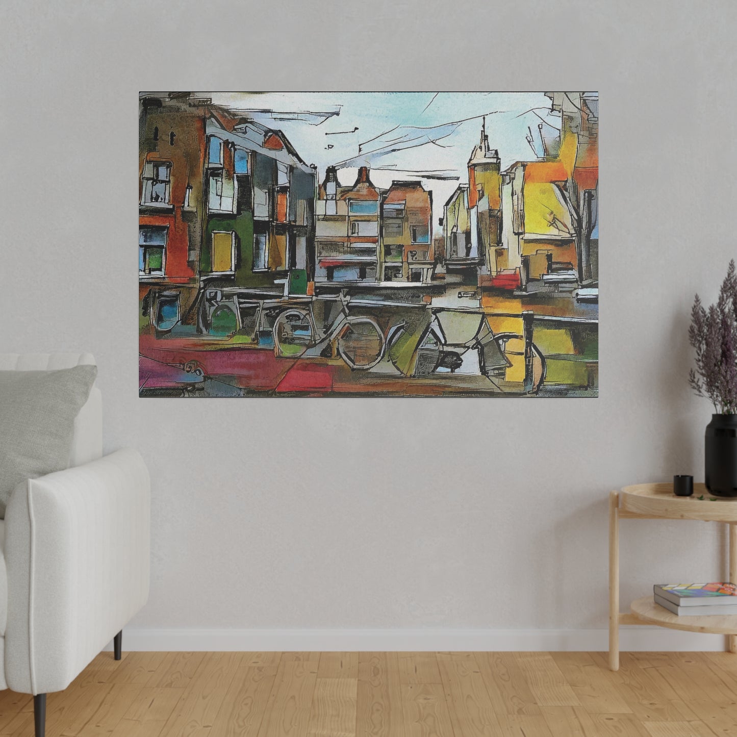 Walks in Amsterdam Canvas  Printify