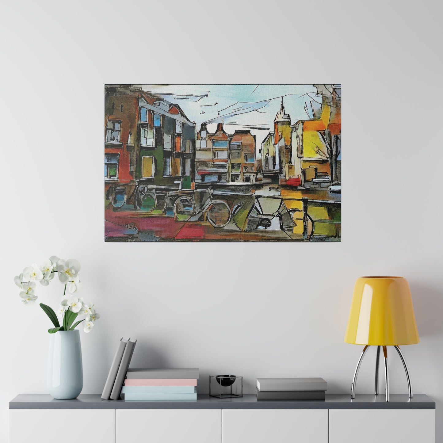 Walks in Amsterdam Canvas  Printify