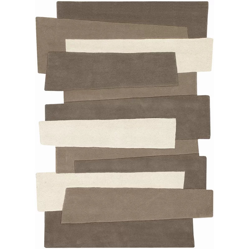 Pebbles Hand-Tufted Brown/Cream Area Rug