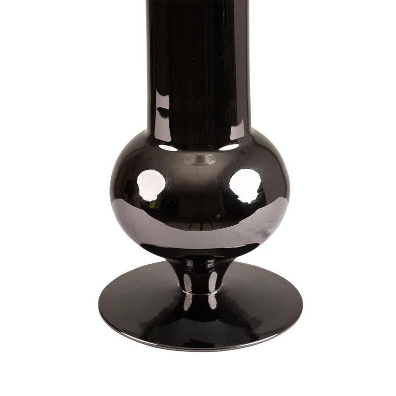 Ayvion Glass Floor Vase (White & Brown)