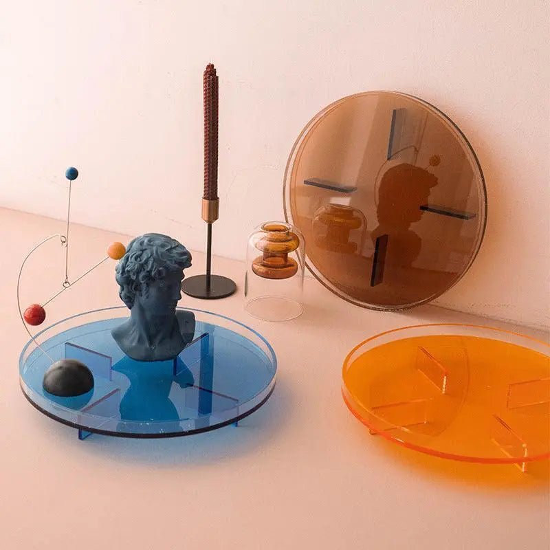 Acrylic Color Round Tray Ins Tray - Londecor
