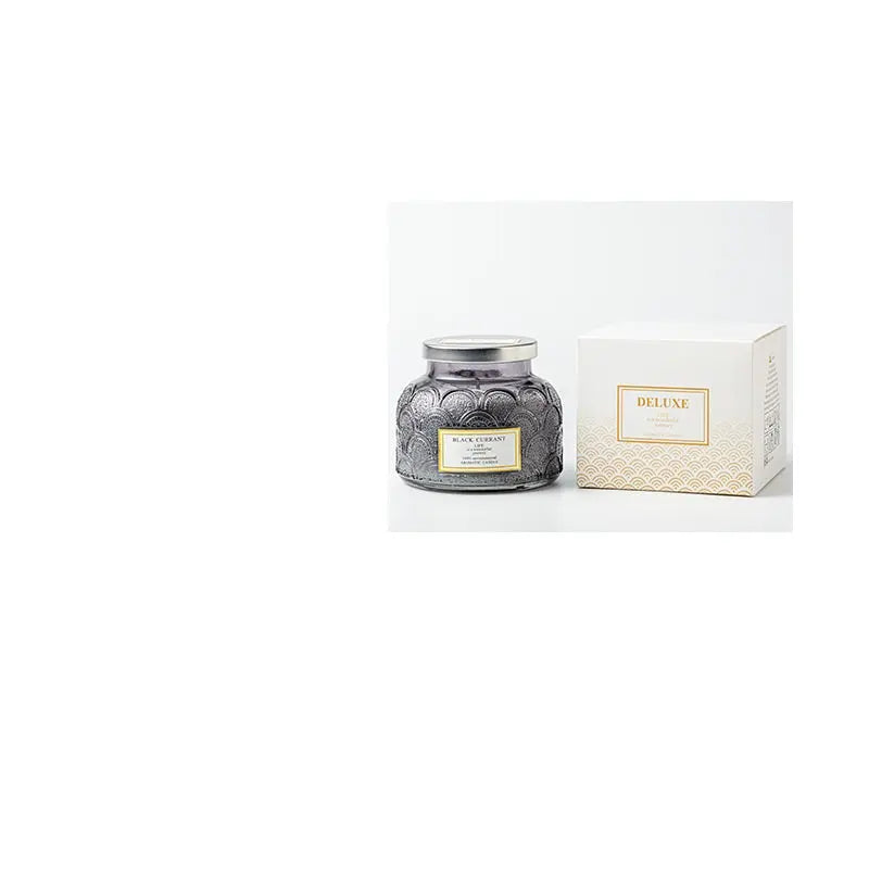 Side Drum Relief Glass Stainless Steel Smoke-free Indoor Sleeping Essential Oil Candle With Lid Bedroom Aromatherapy Candle Londecor