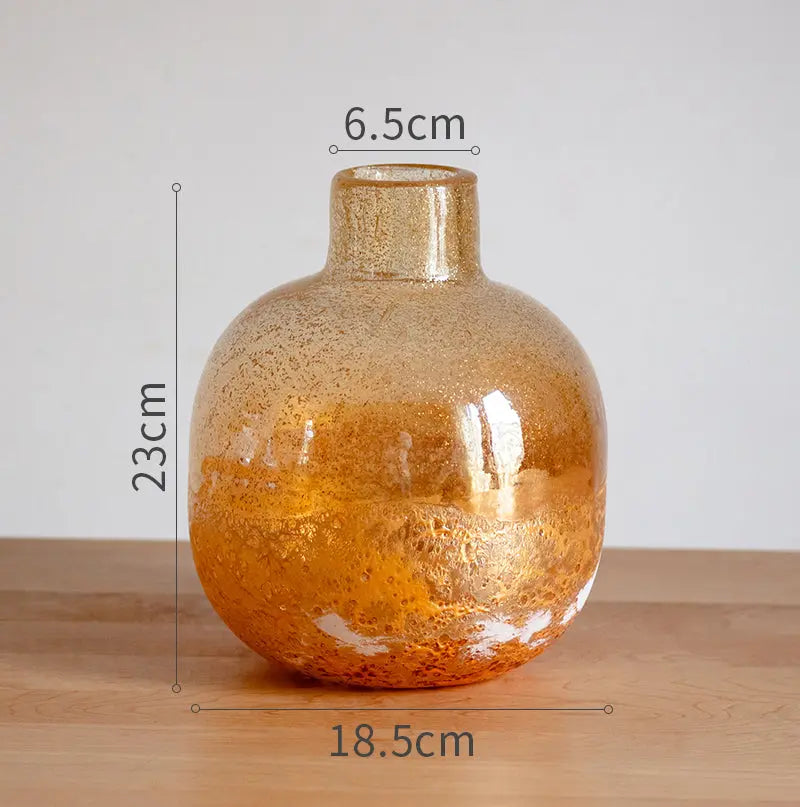 Handmade Art Bubble Glass Vase Decorative Ornaments Londecor