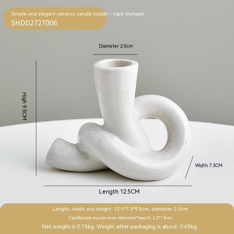 Cream Candle Holder Decoration