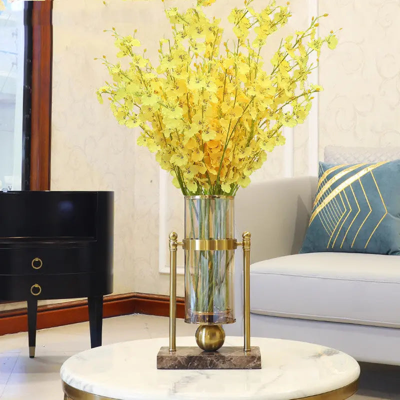 Modern Light Luxury Style Marble Vase Decoration Living Room Flower Arrangement Londecor