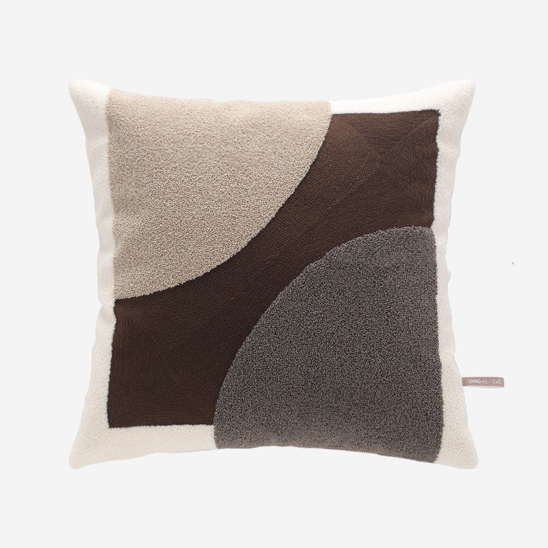 Geometric Color Block Art Embroidery Modern Minimalist Sofa Living Room Pillow Londecor
