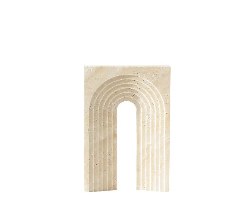 Natural Travertine Arched Porch Ornament Londecor