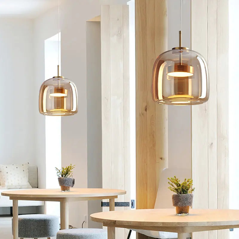 Italian Minimalist Glass Bedroom Bedside Chandelier Londecor