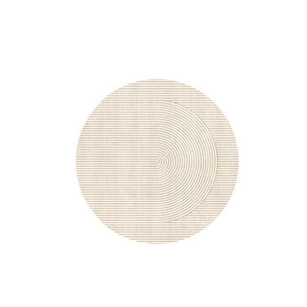 Modern Light Luxury Round Carpet with Geometric Abstraction Pattern and Polyester Fiber Material, Diameter 120cm