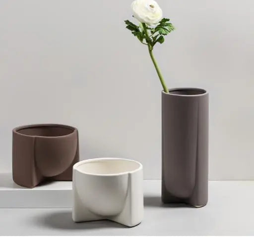 Porcelain Vase Minimalist Living Room Table Flower Arrangement Londecor