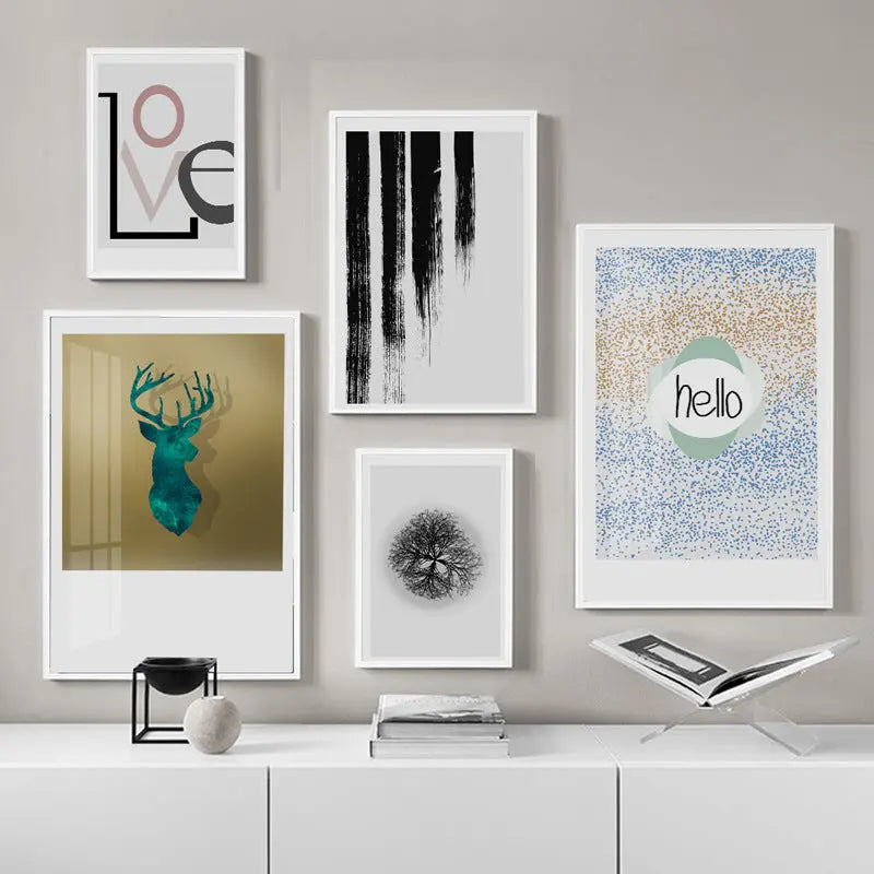 Modern Minimalist Living Room Decoration Painting Nordic Murals Londecor