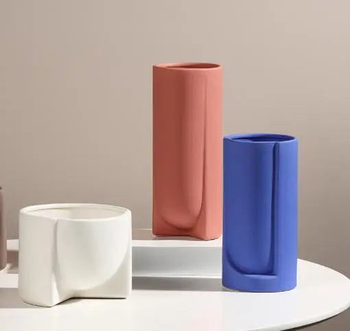 Porcelain Vase Minimalist Living Room Table Flower Arrangement Londecor