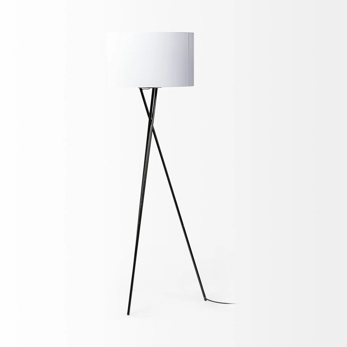Black Metal Tripod Floor Lamp-2