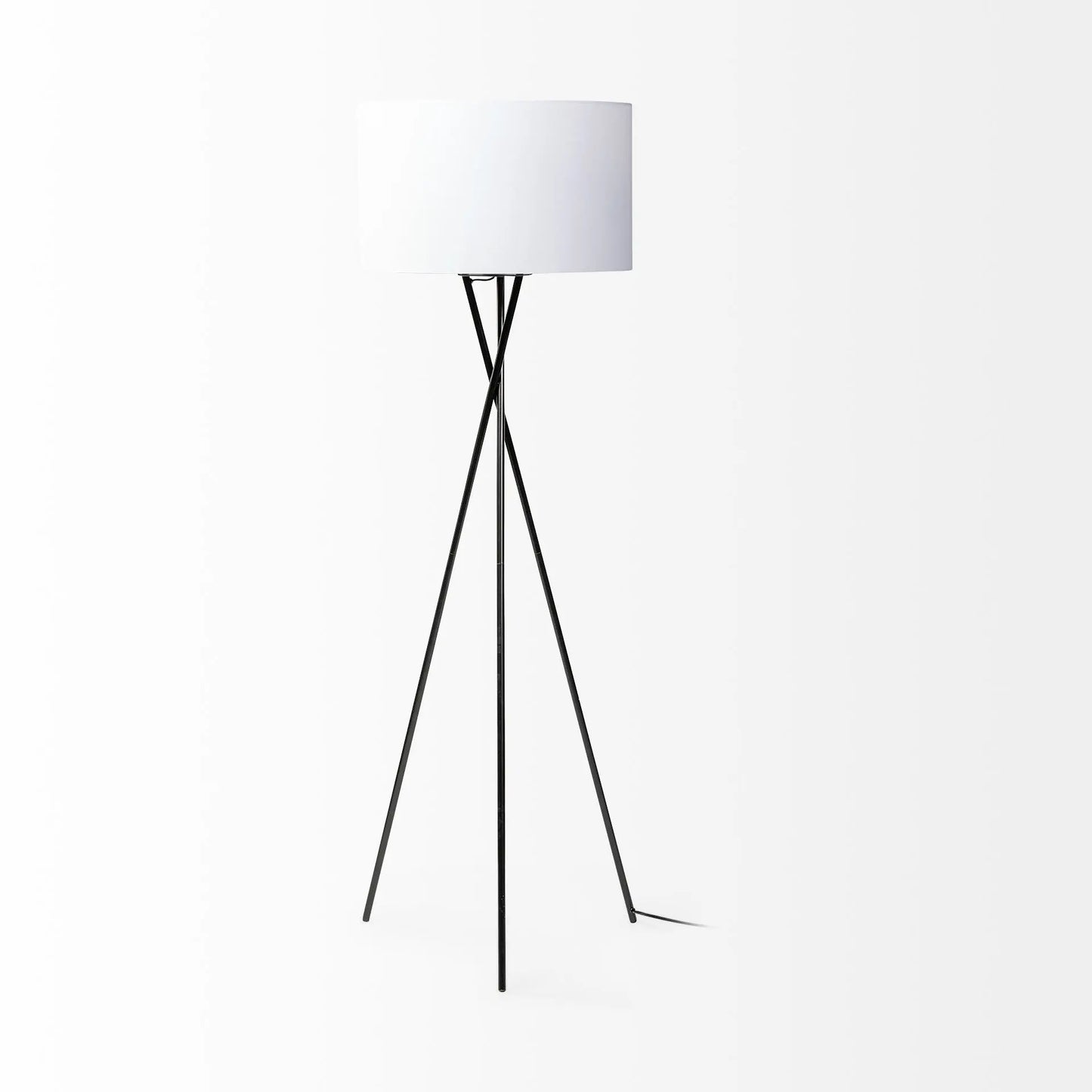Black Metal Tripod Floor Lamp-3