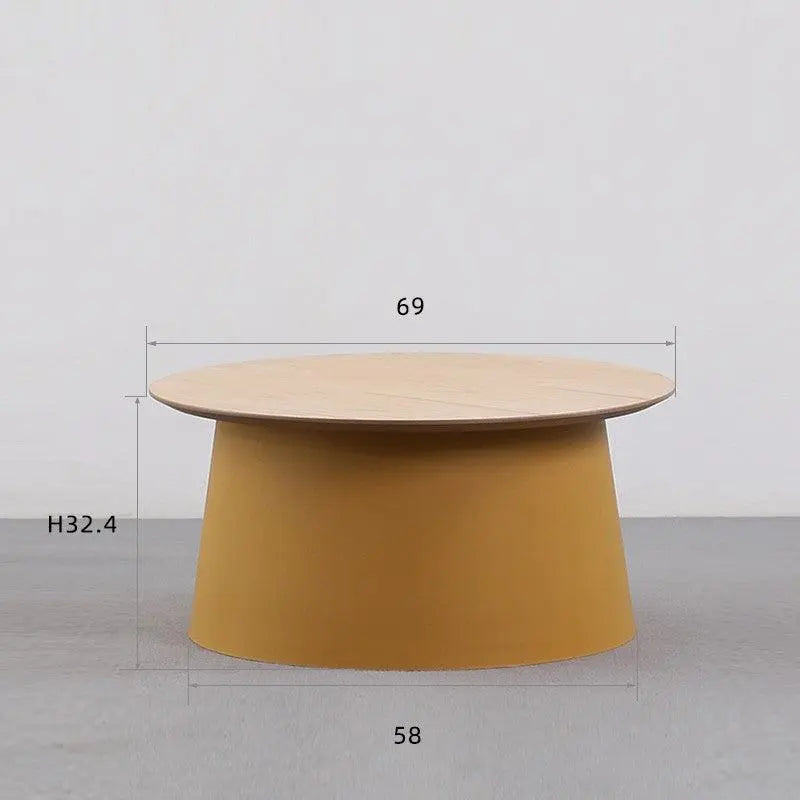 Simple Solid Round Coffee Table - Londecor
