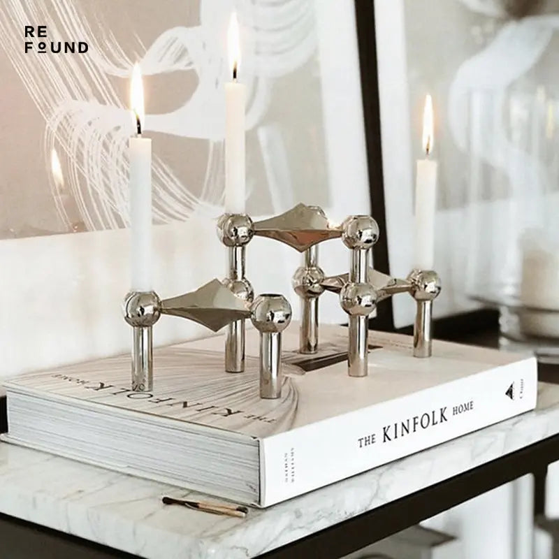 Stainless Steel Stackable Candle Holder Londecor