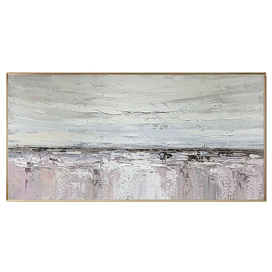 Gray Abstract Painting Blue Gray Canvas Painting - Londecor
