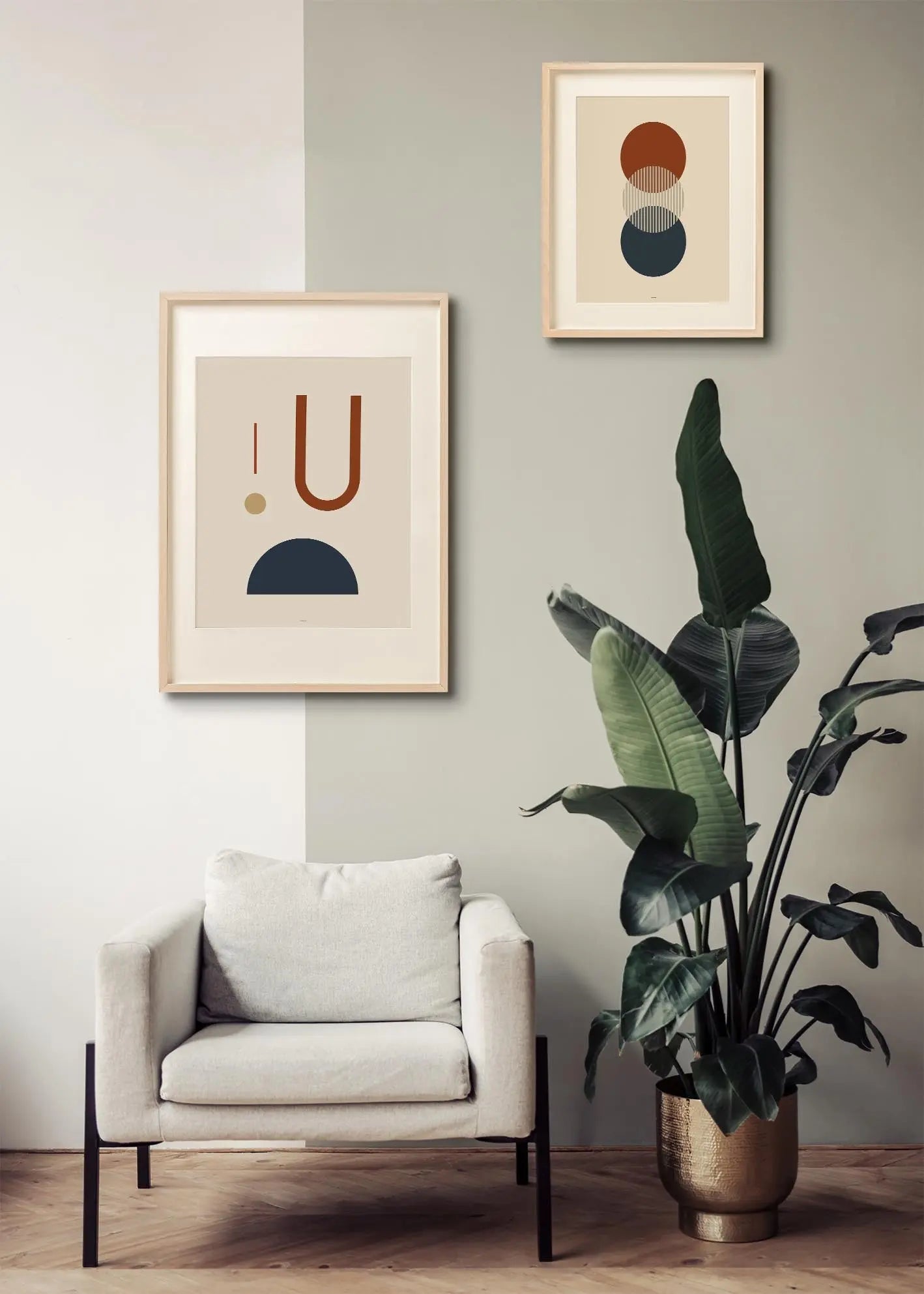 Modern Abstract Geometric V-3