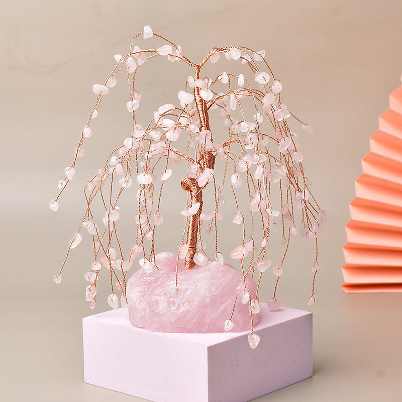Natural Crystal Base Fortune Tree