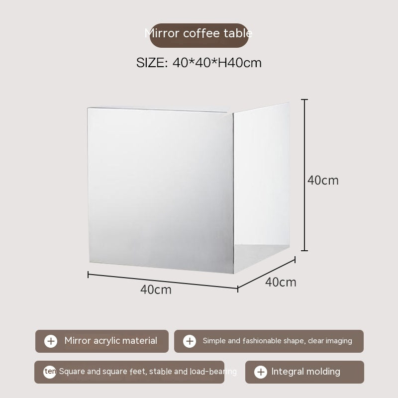 Mirror Acrylic Cube Coffee Table Londecor