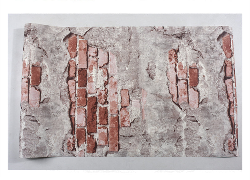 Grey Cement Brick Wall Background Wall Wallpaper