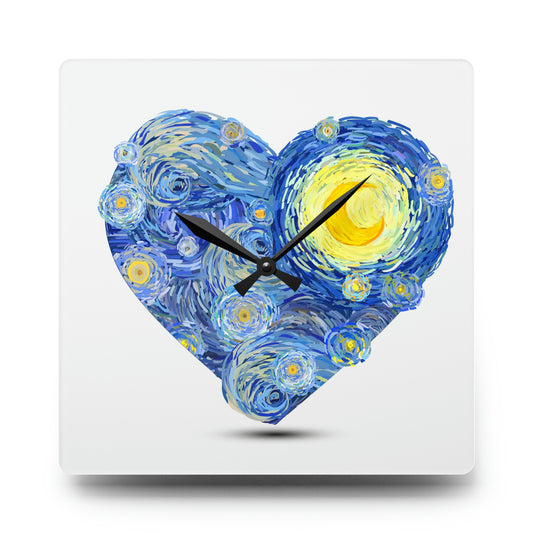 Starry Nights Wall Clock Printify