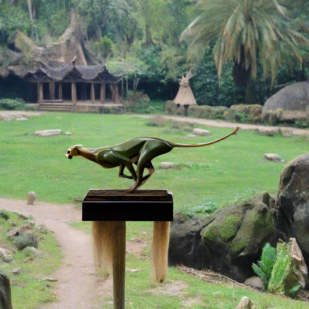 Sculpture Copper Crafts Leopard Ornaments