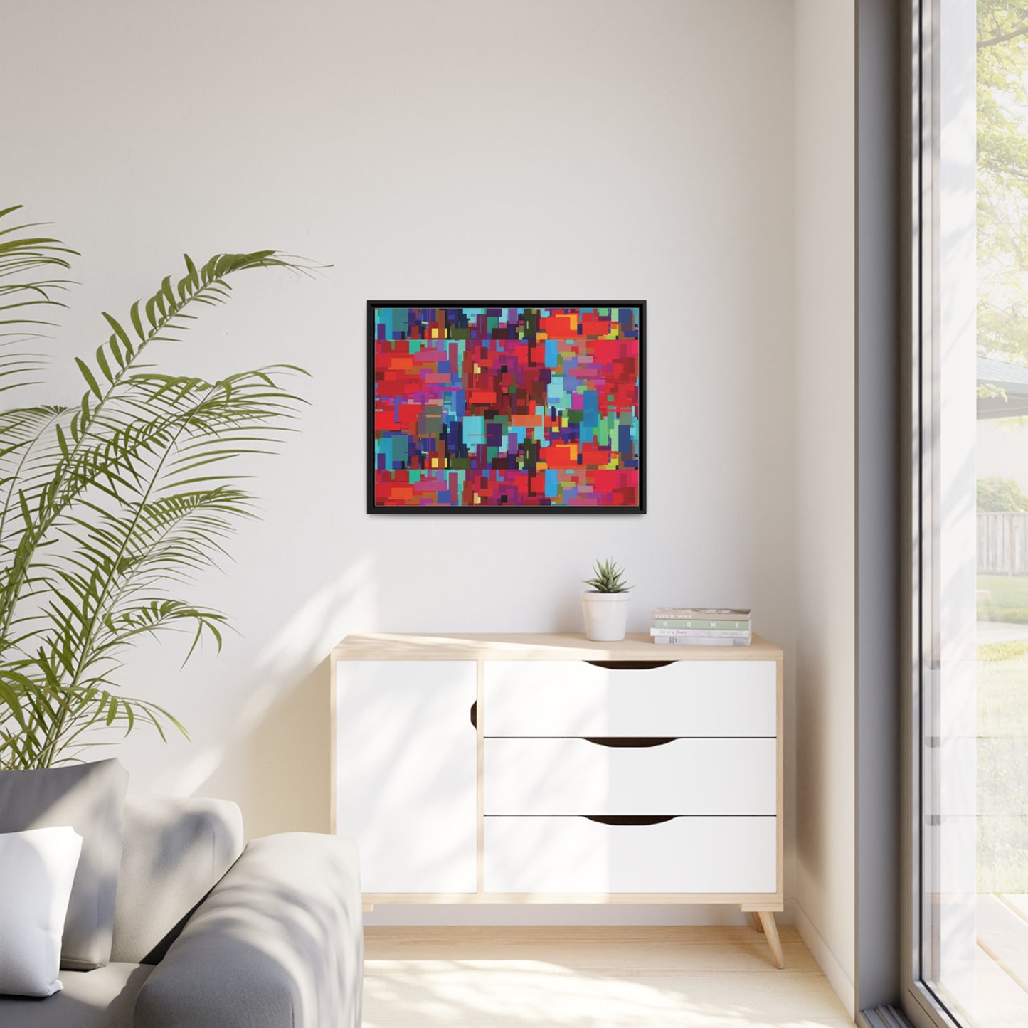 Abstract painting, Black Frame Printify