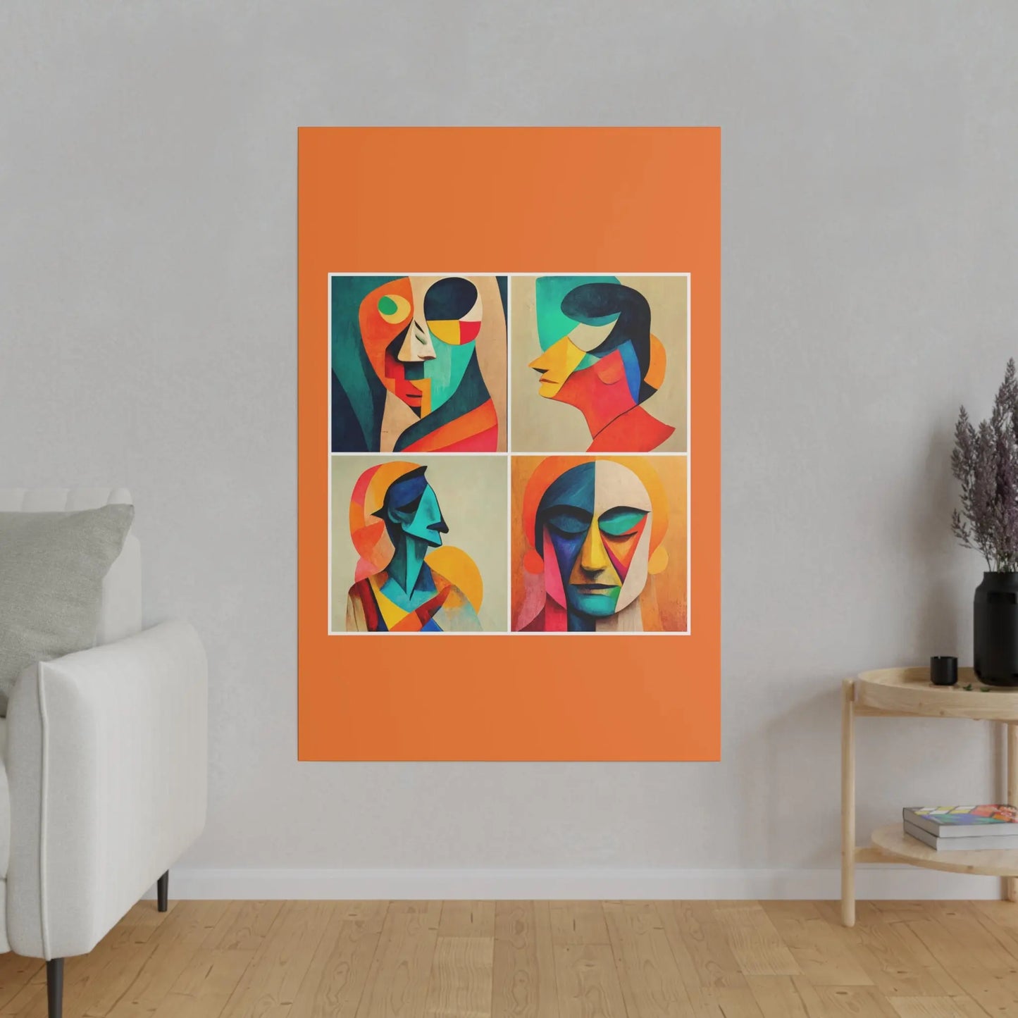 Abstract Faces Wall Art Printify