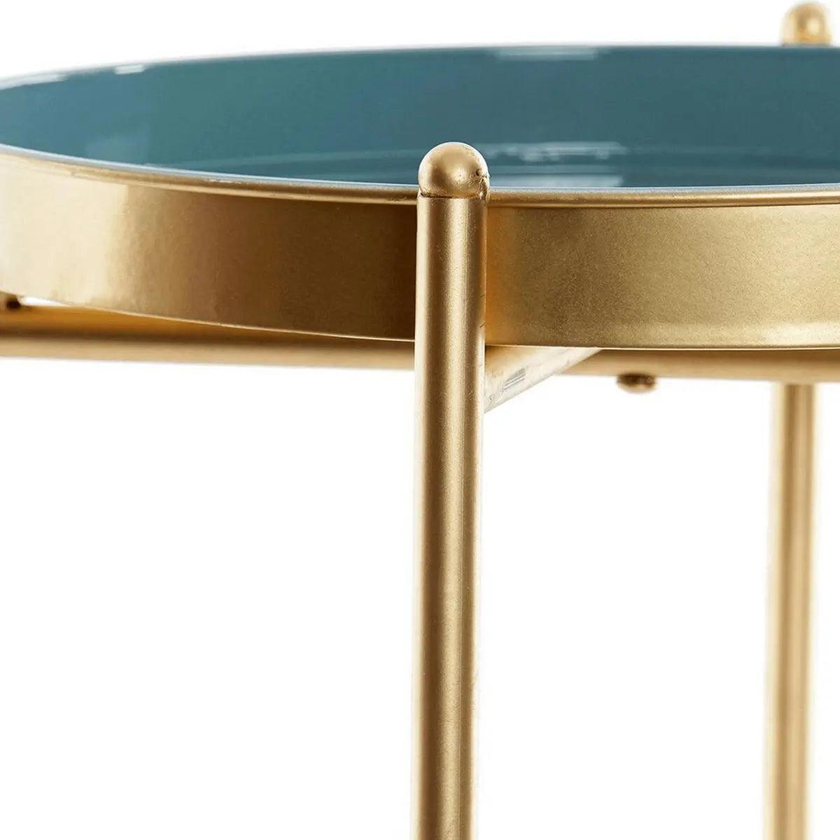 Side table Golden Metal Turquoise - Londecor