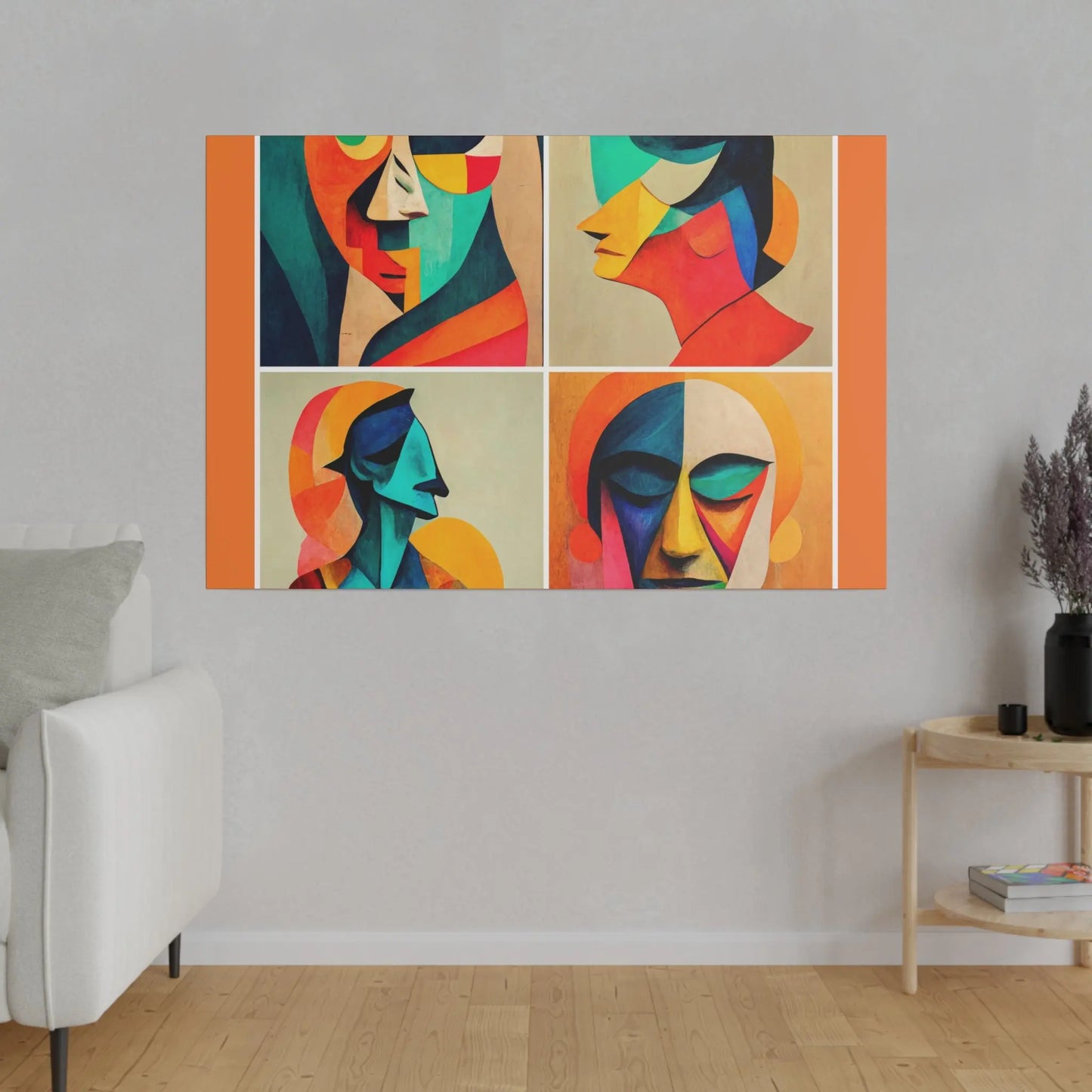 Abstract Faces Wall Art Printify