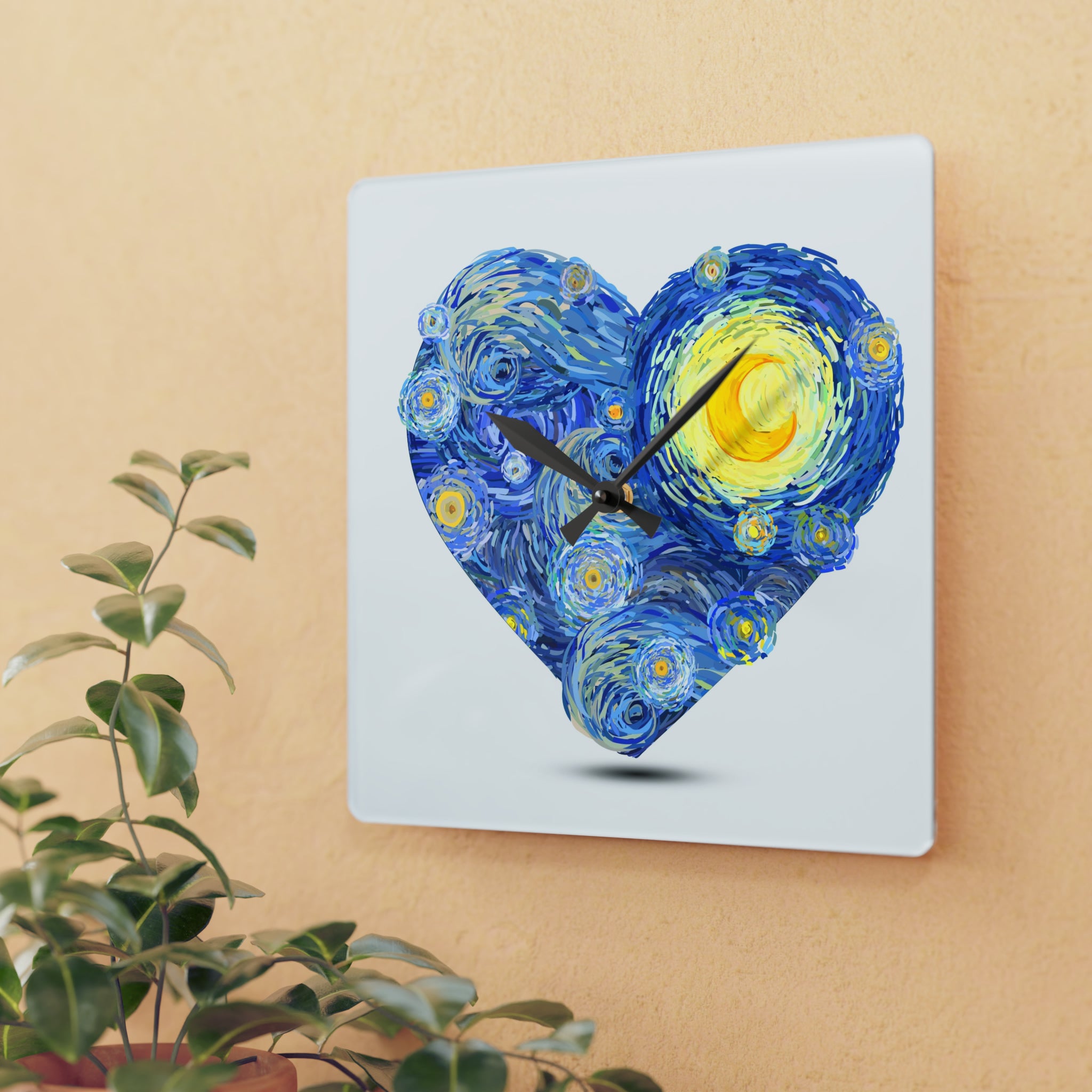 Starry Nights Wall Clock Printify