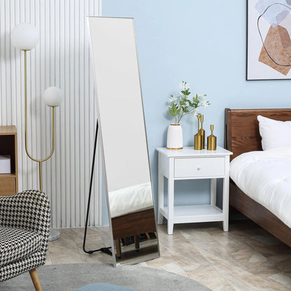 Silver Frame Full Length Mirror Londecor