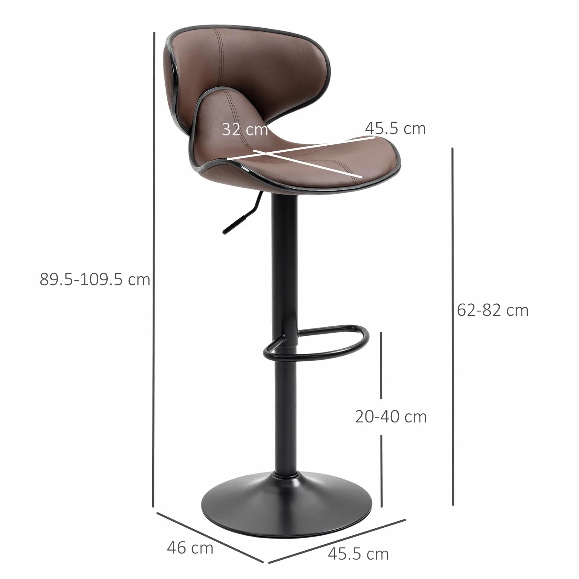 Adjustable Swivel Bar Stools Set - Londecor