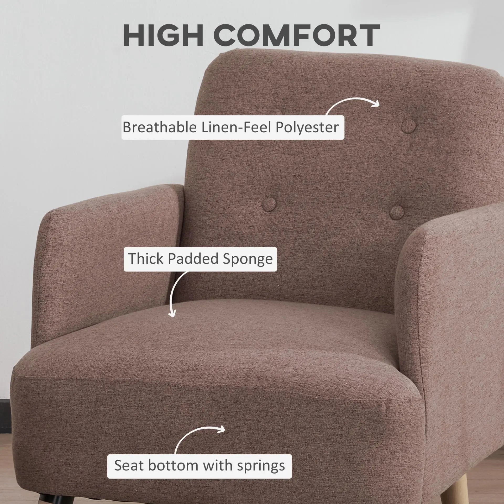 Nature Wood Frame Armchair Londecor