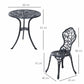 3 Pcs Cast Aluminum Bistro Set - Londecor